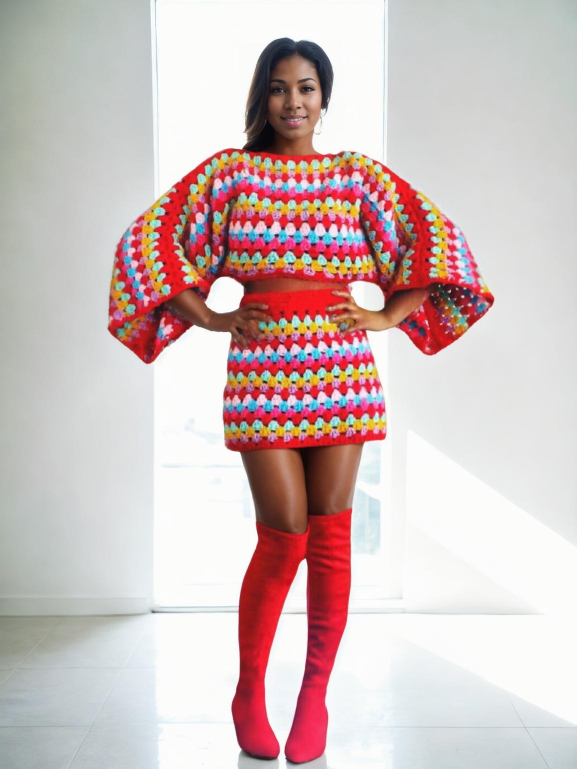 Vibrant Rainbow Two-Piece