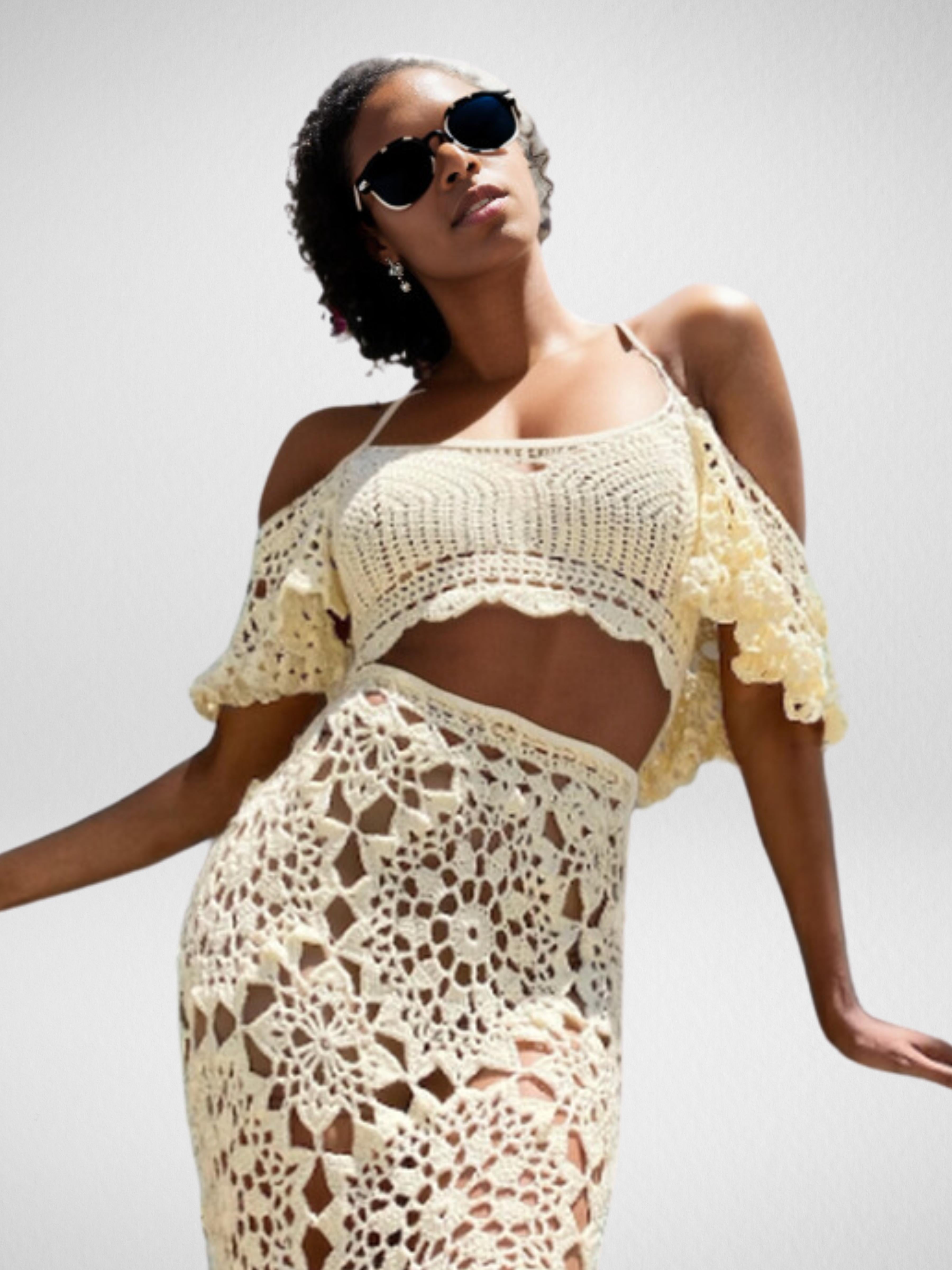 Diamond Lace Elegance Two-Piece