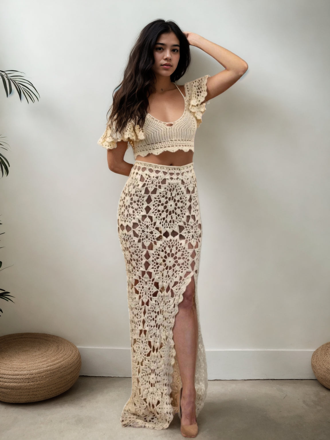 Diamond Lace Elegance Two-Piece