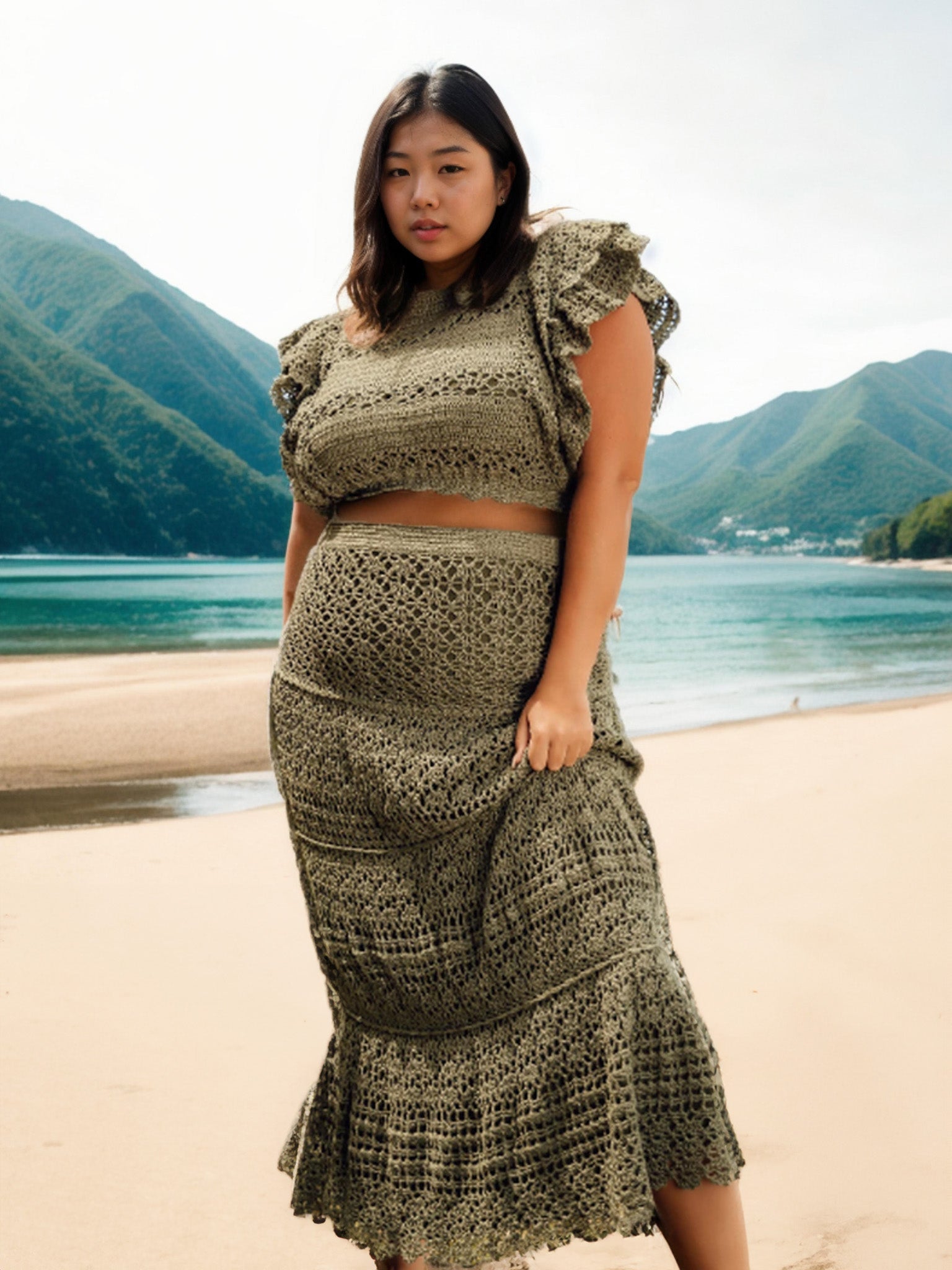 Nature's Grace Two-Piece Skirt Set