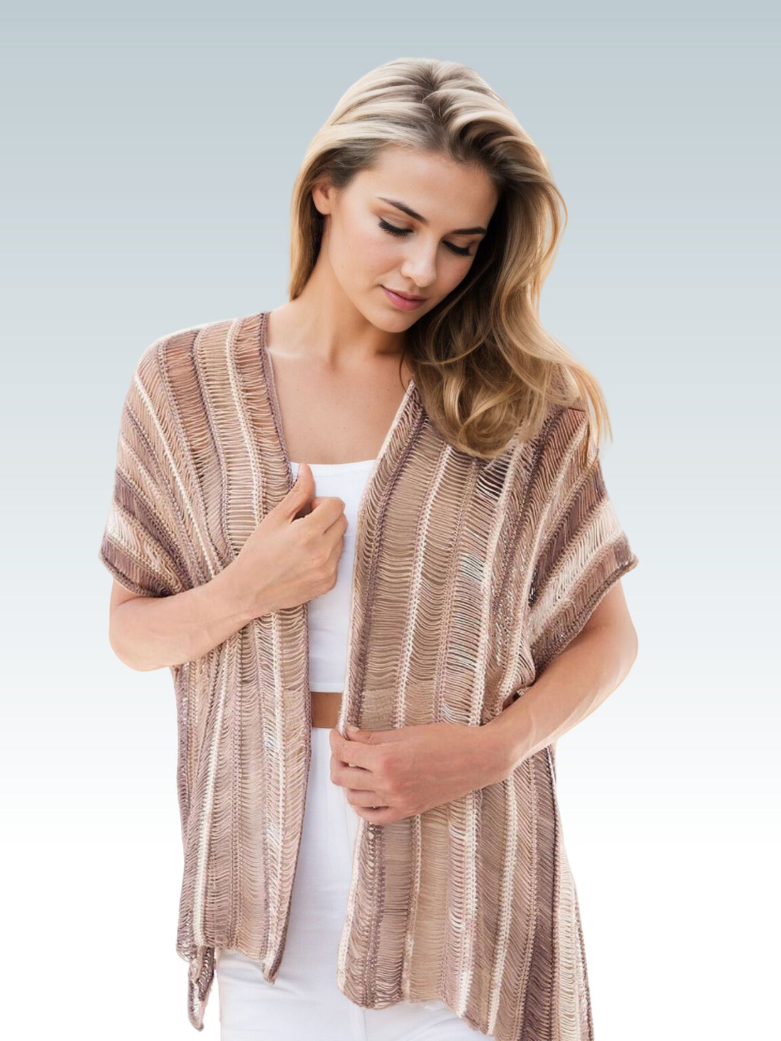 Taupe Tides Flowing Vest