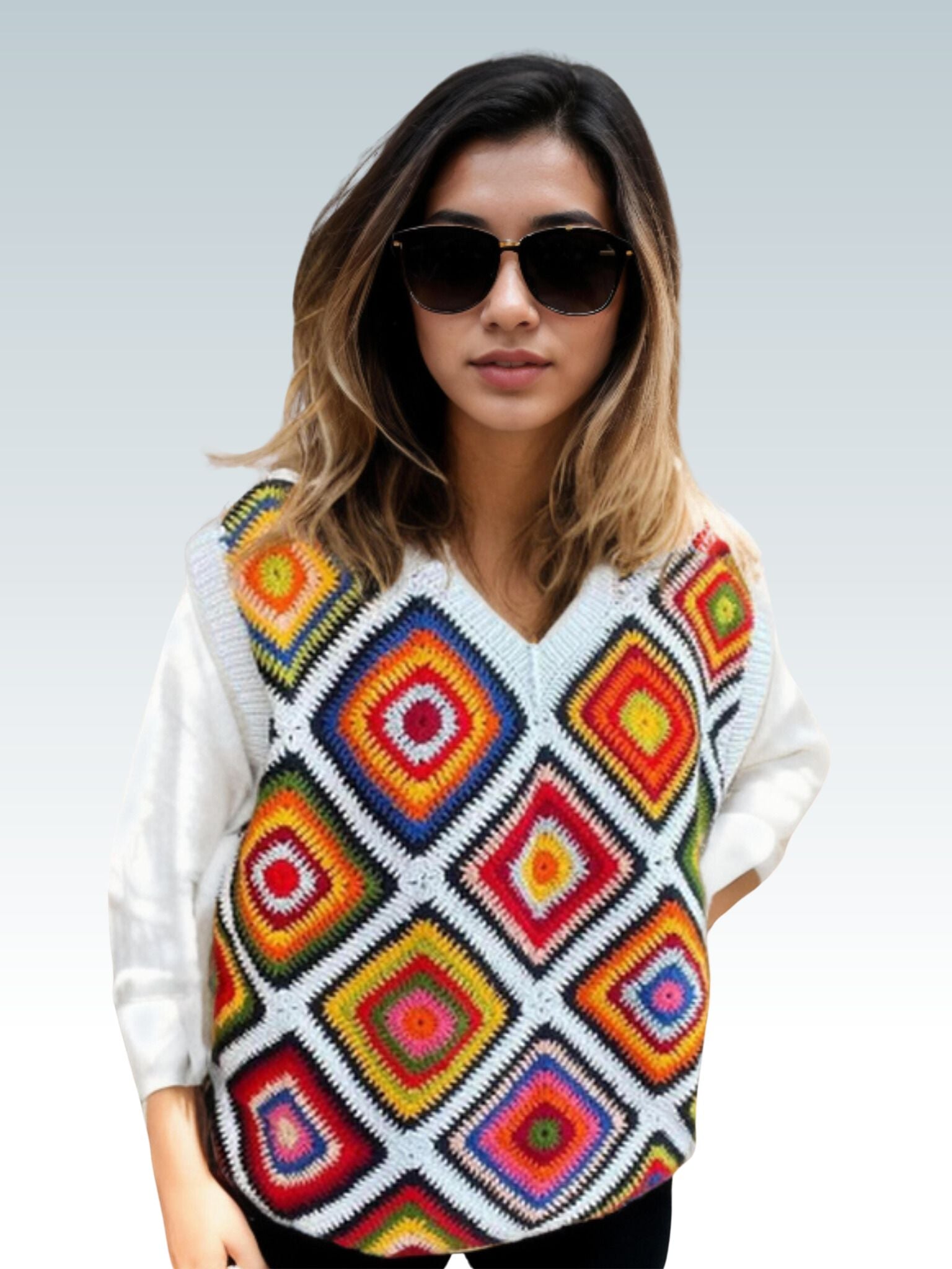 Psychedelic Diamond Vest