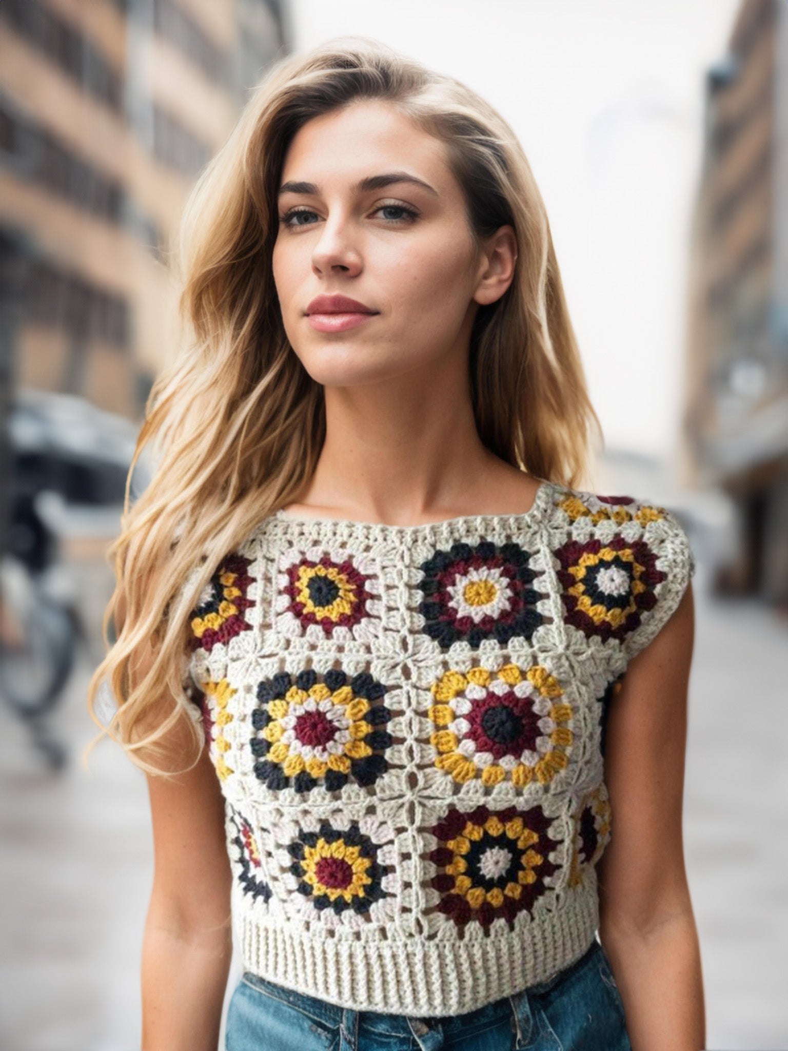 Fall Sunflower Vest