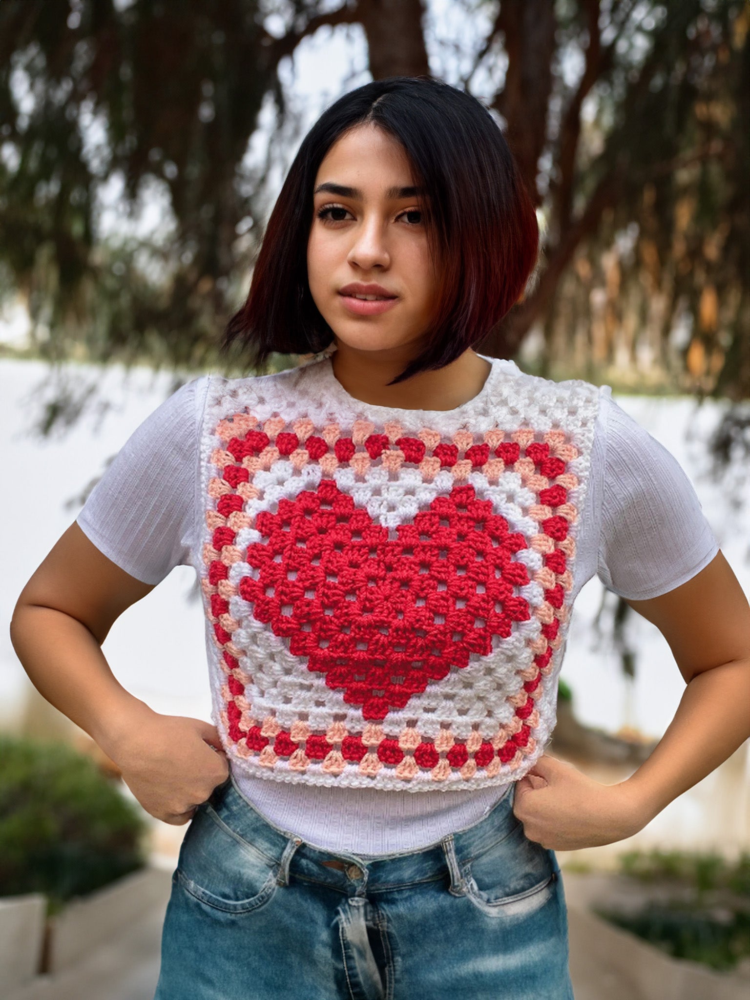 Valentine Pixel Square Vest
