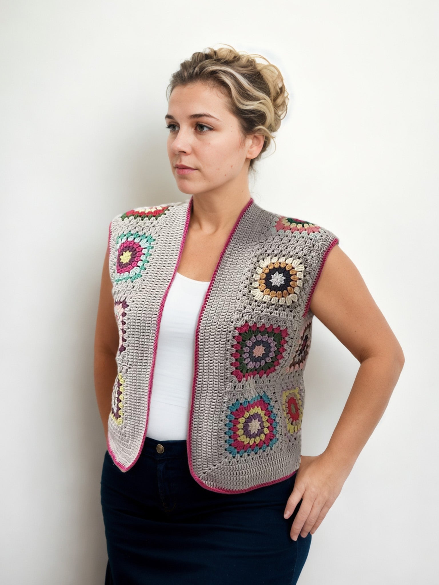 Modish Mosaic Squares Vest