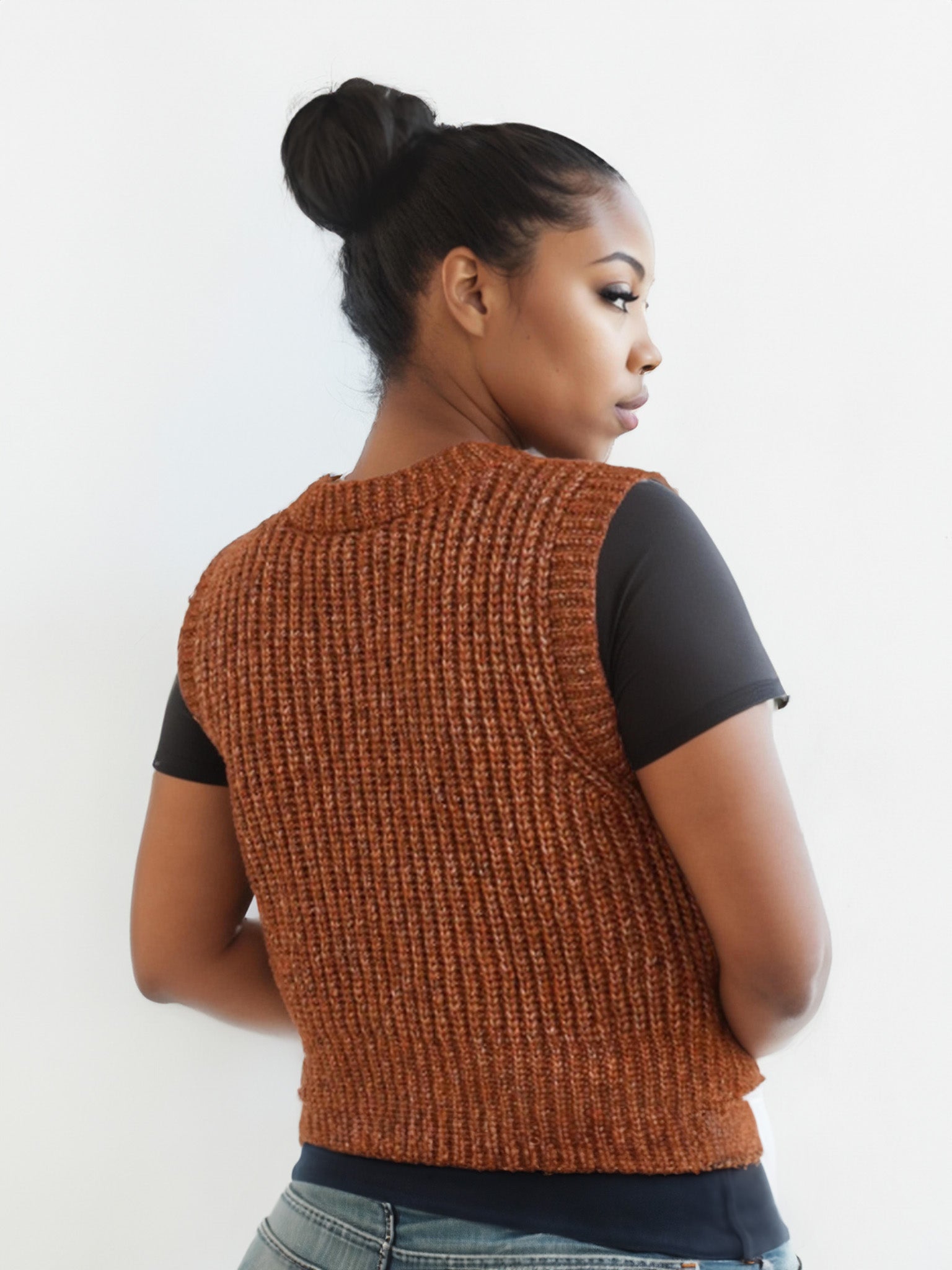 Cinnamon Ribbed Vest