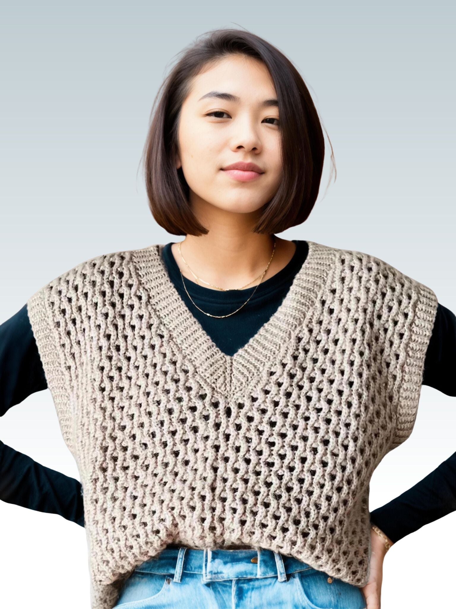 Neutral Meshwork Vest