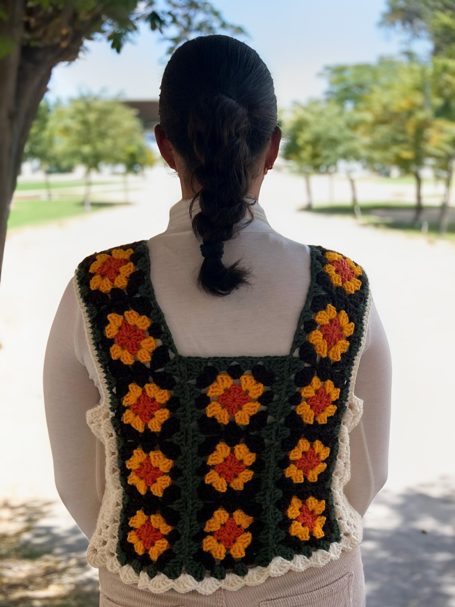 Sunflower Fields Squares Vest