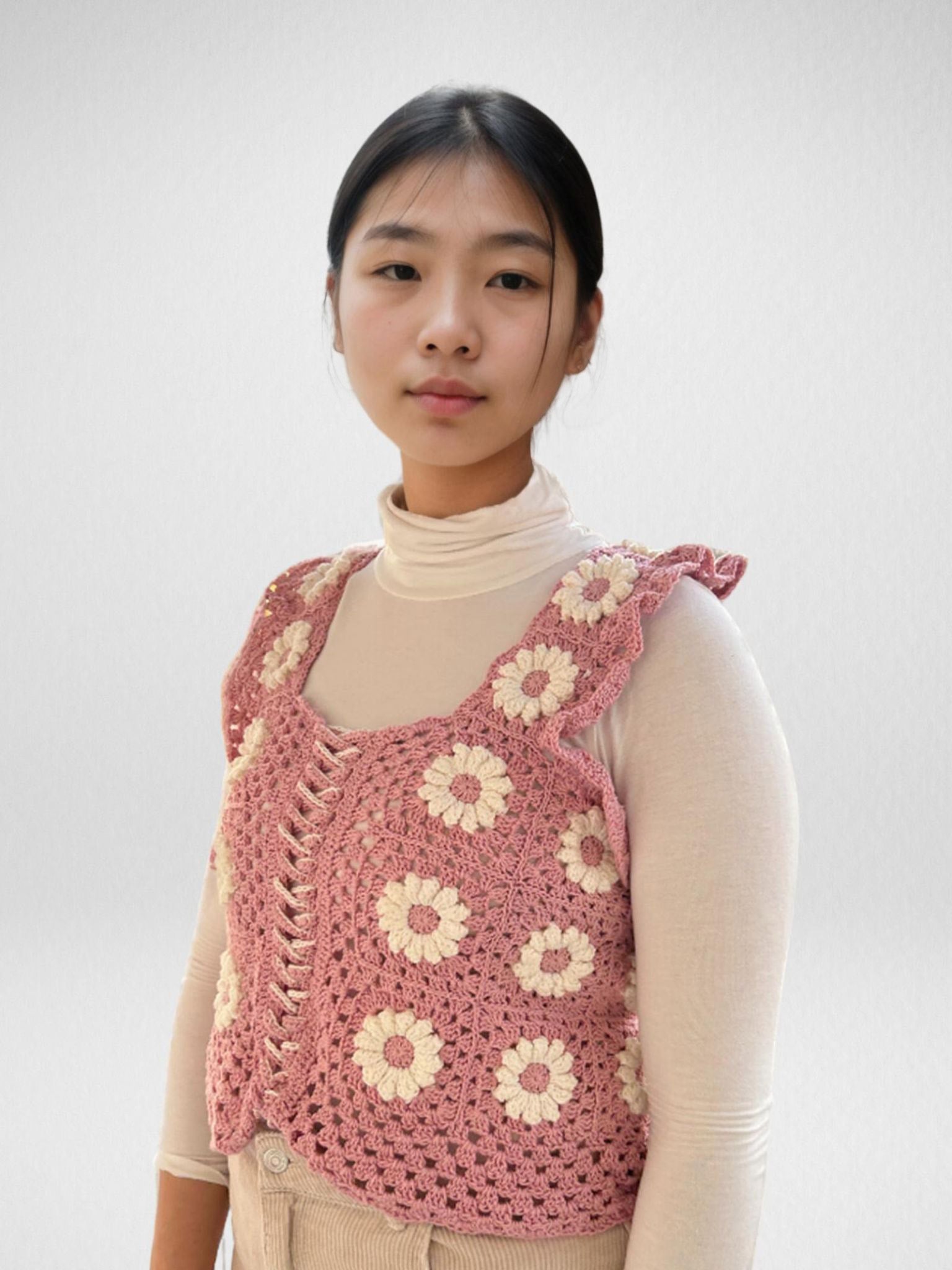 Blushing Daisy Chain Vest
