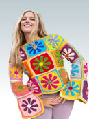 Retro Prismatic Daisy  Sweater