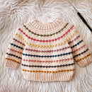 Rainbow Puffer Stitch Sweater