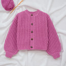 Rose Petal Buttoned Cardigan