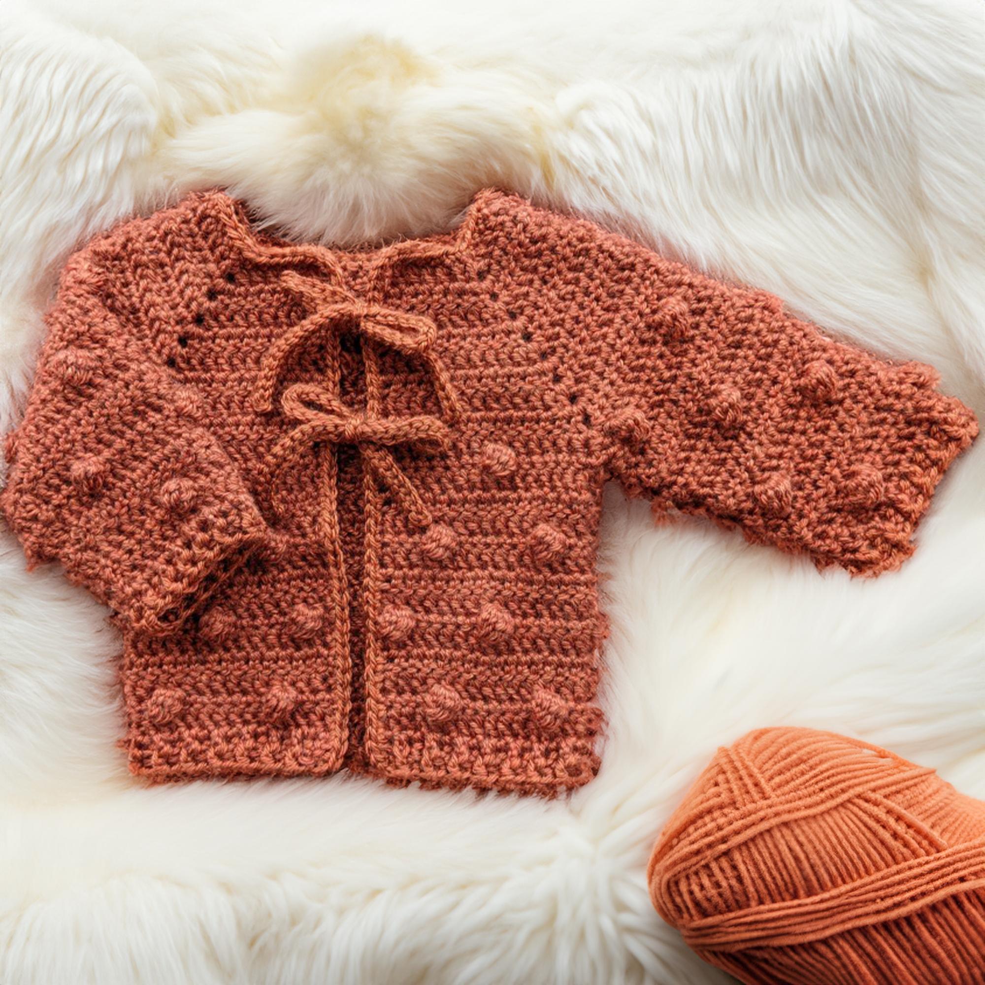 Puff Bobble Tied Baby Cardigan