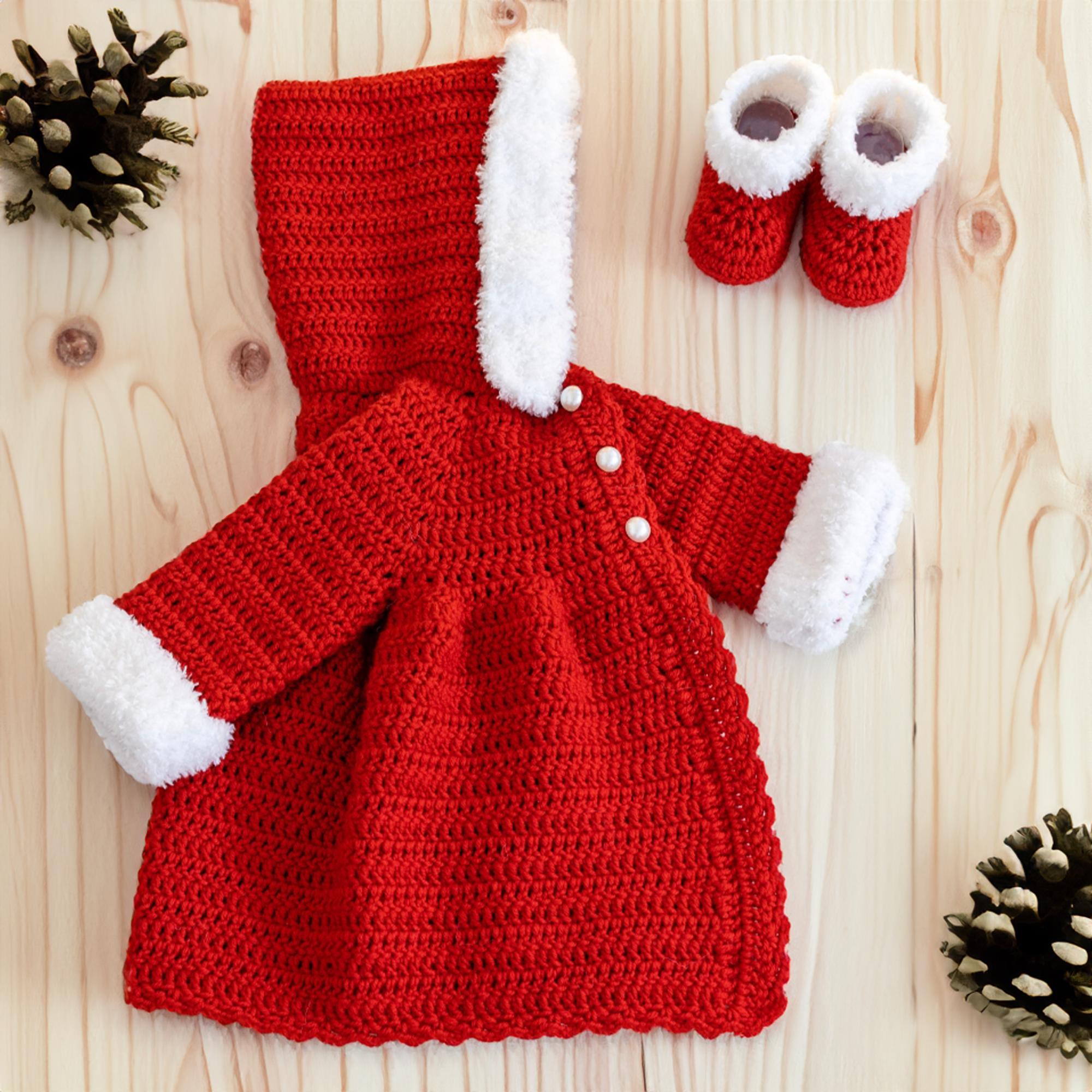Snowy Trim Festive Buttoned Baby Cardigan