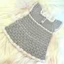 Whisper Gray Heirloom Lace Baby/Kids Dress