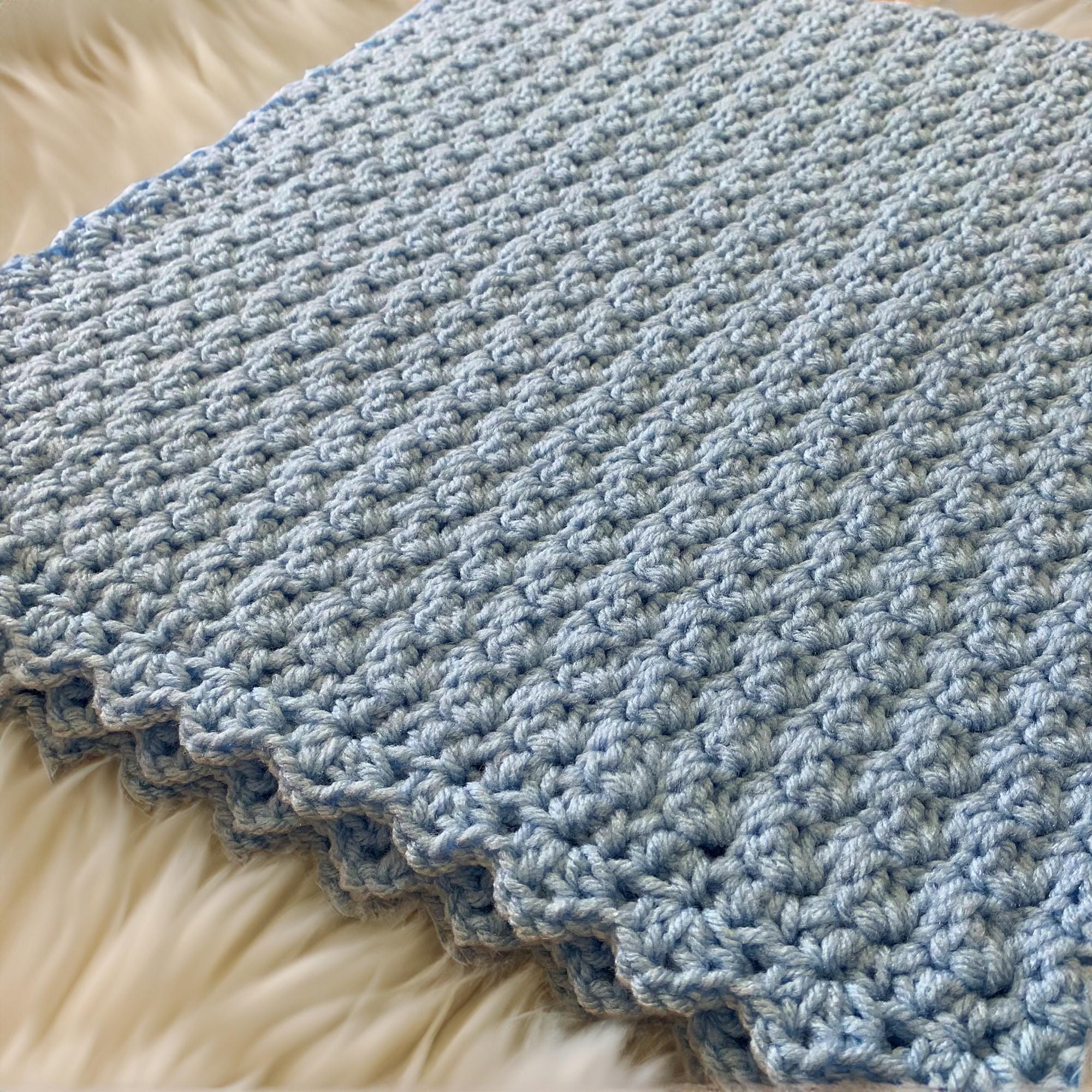Light Blue Stitch Blanket