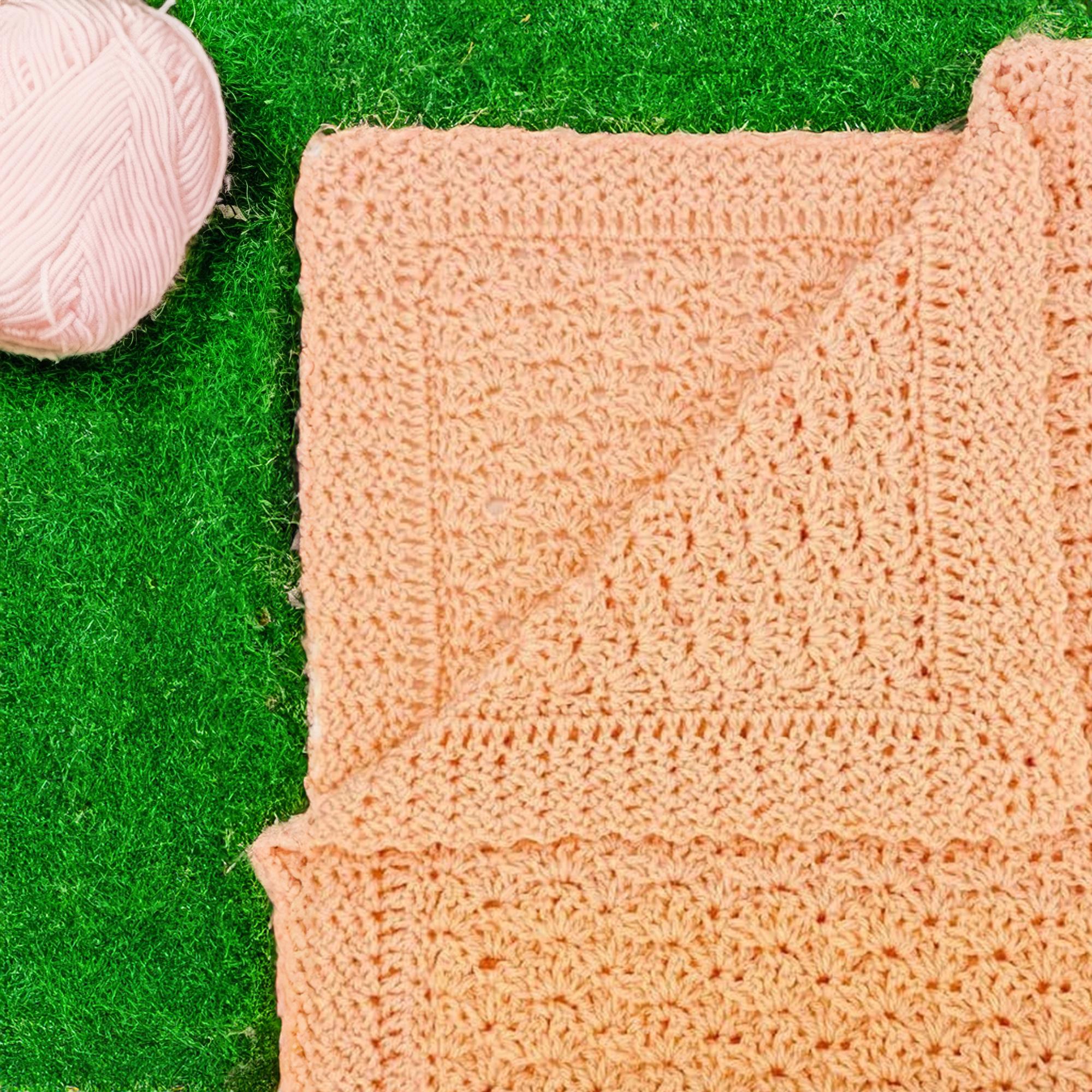 Apricot Shell Weave Blanket