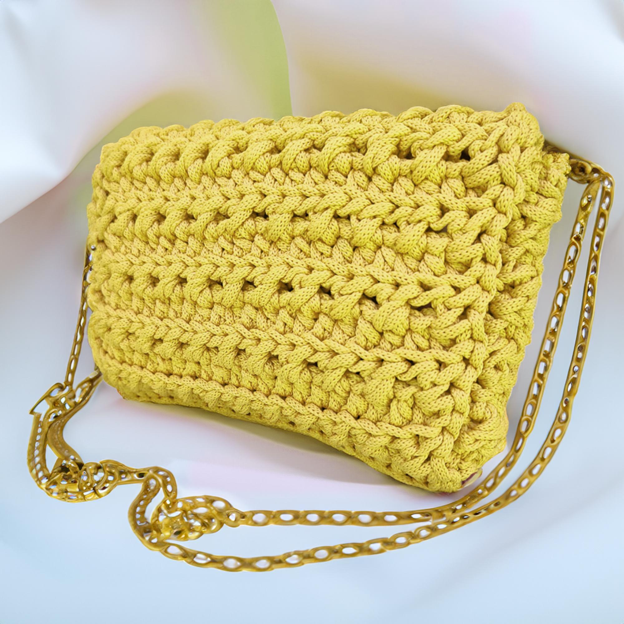 Lemon Stitch Crossbody Bag