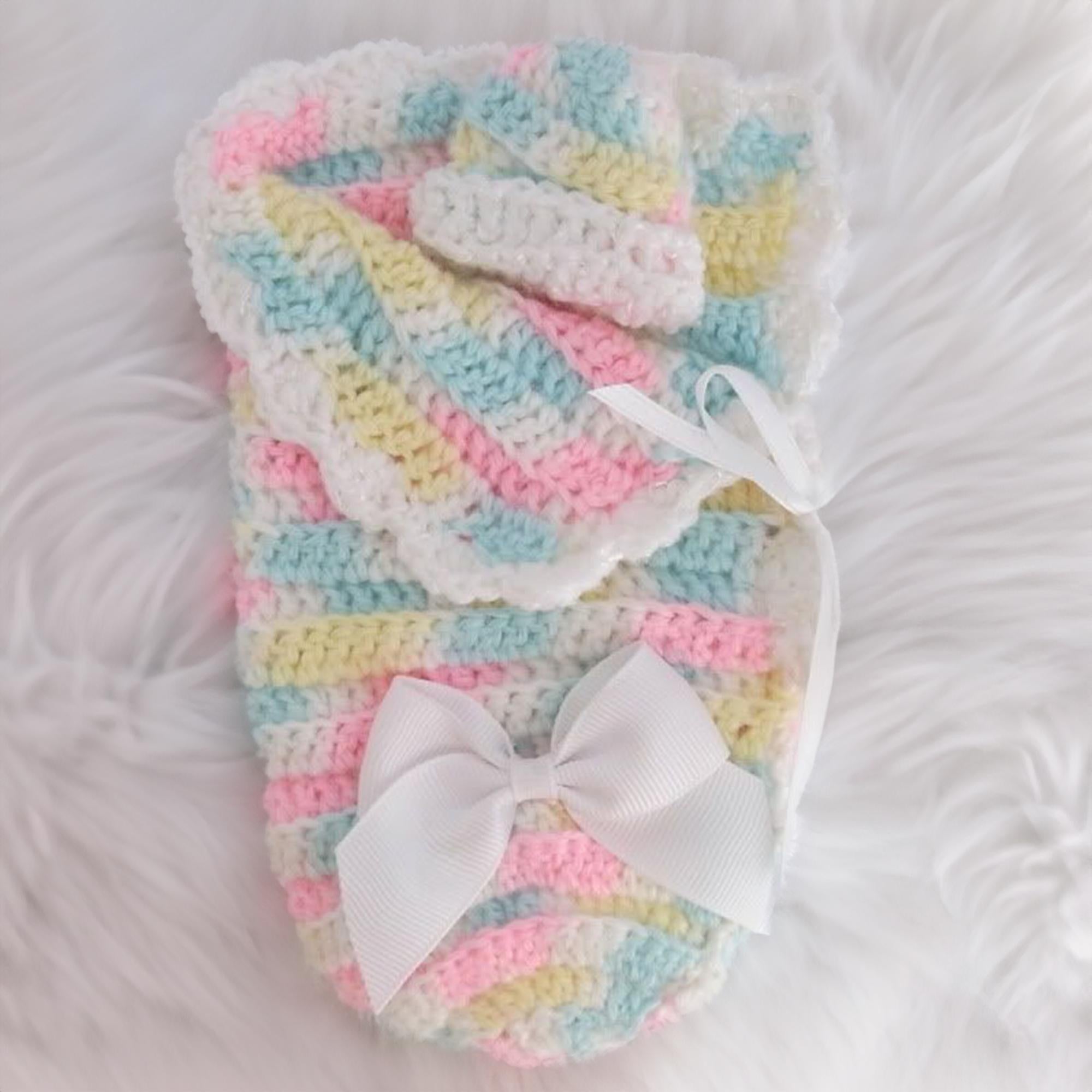 Cotton Candy Bow Swaddle