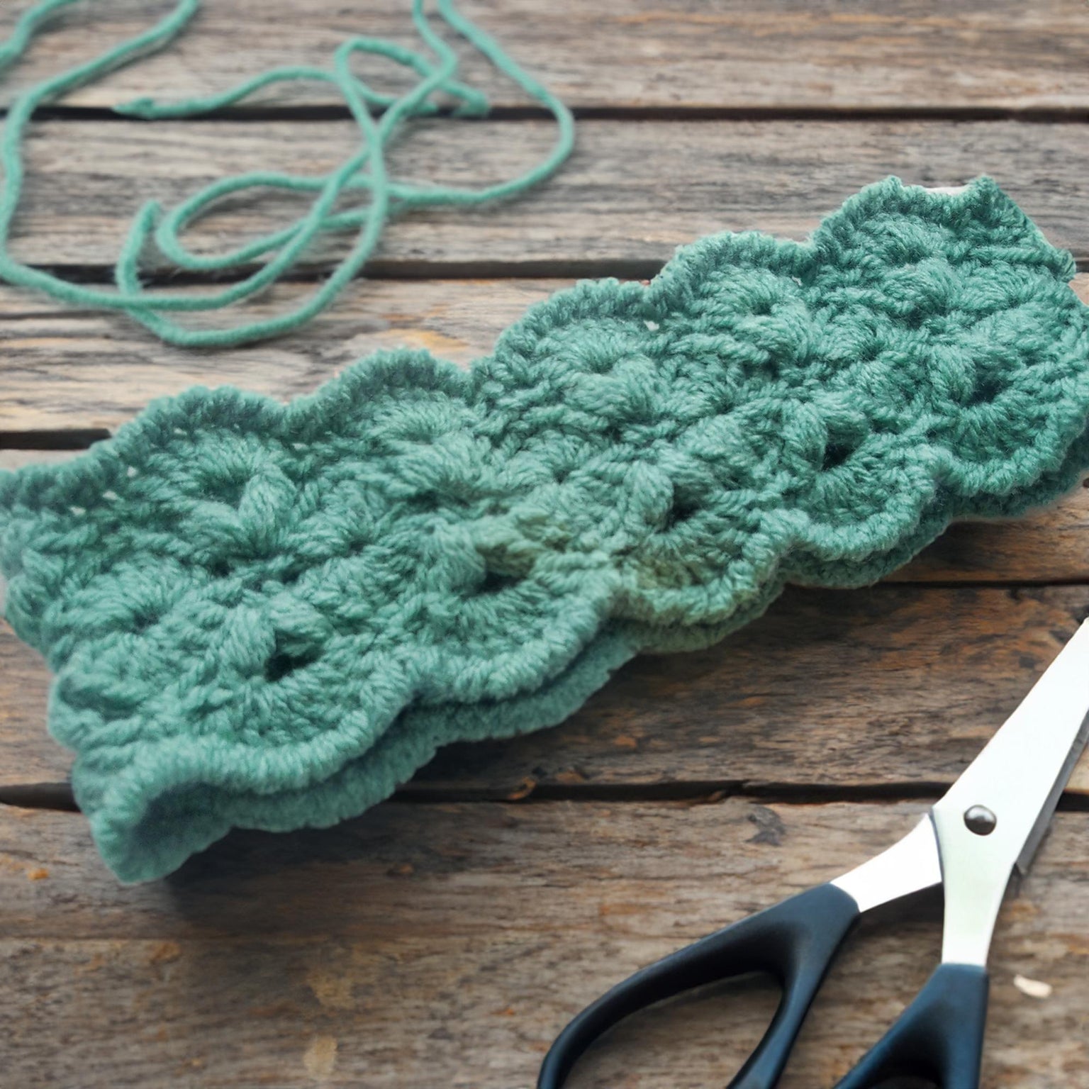 Aqua Crochet Headband