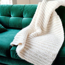 Ivory Whisper Woven Blanket