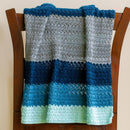 Sapphire Ripple Striped Blanket