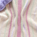 Lavender Lines Knit Blanket