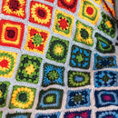 Kaleidoscope Granny Square Blanket