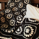 Monochrome Starburst Afghan Blanket