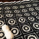 Monochrome Starburst Afghan Blanket