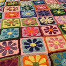 Retro Floral Patchwork Blanket