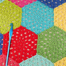 Radiant Rainbow Hexagon Blanket