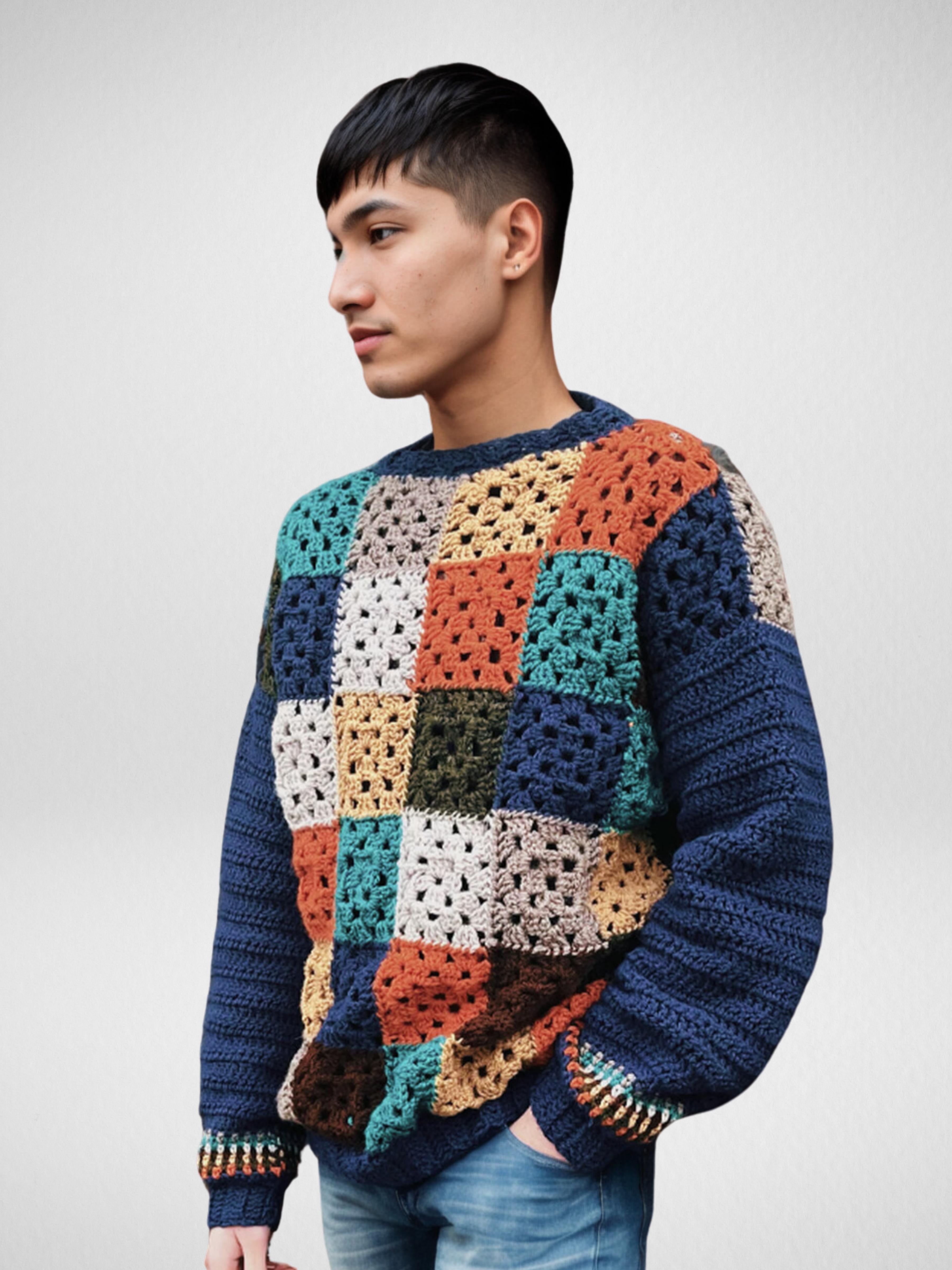 Patchwork Squares Sweater