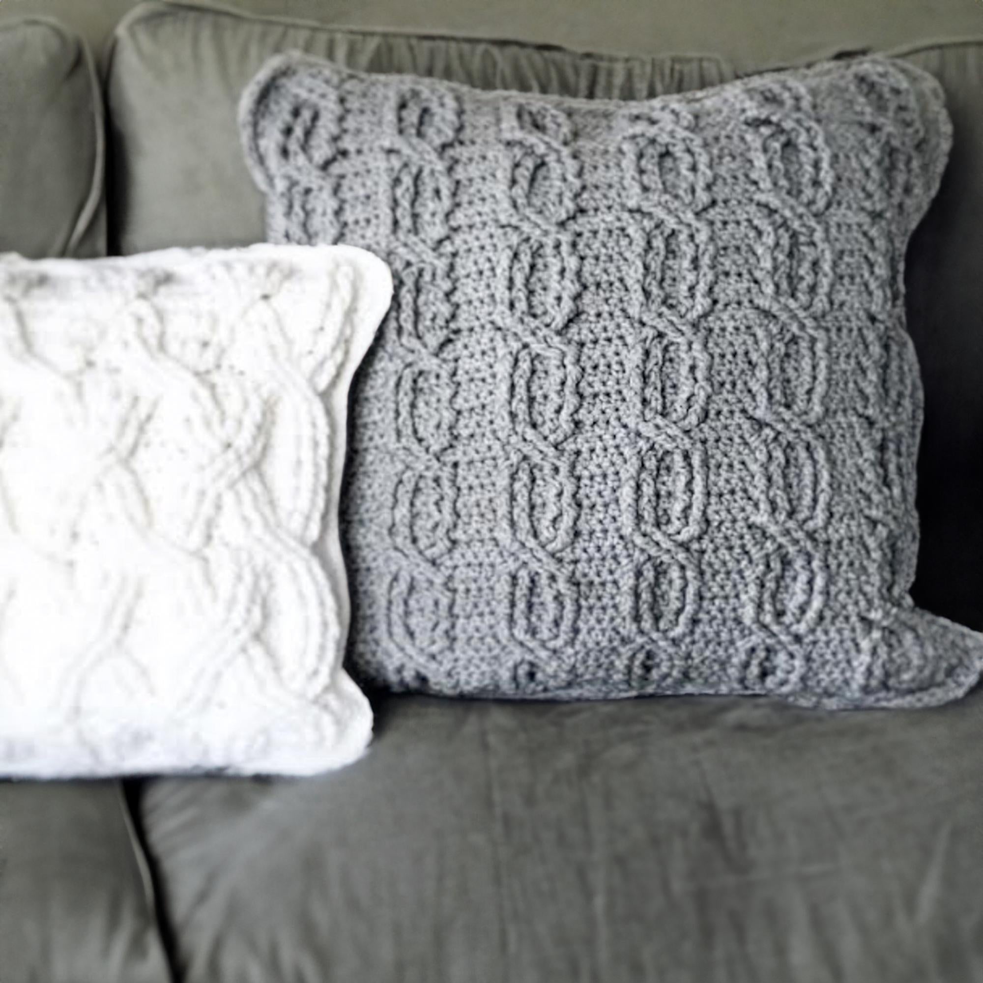 Frosted Cable Pillow Cover