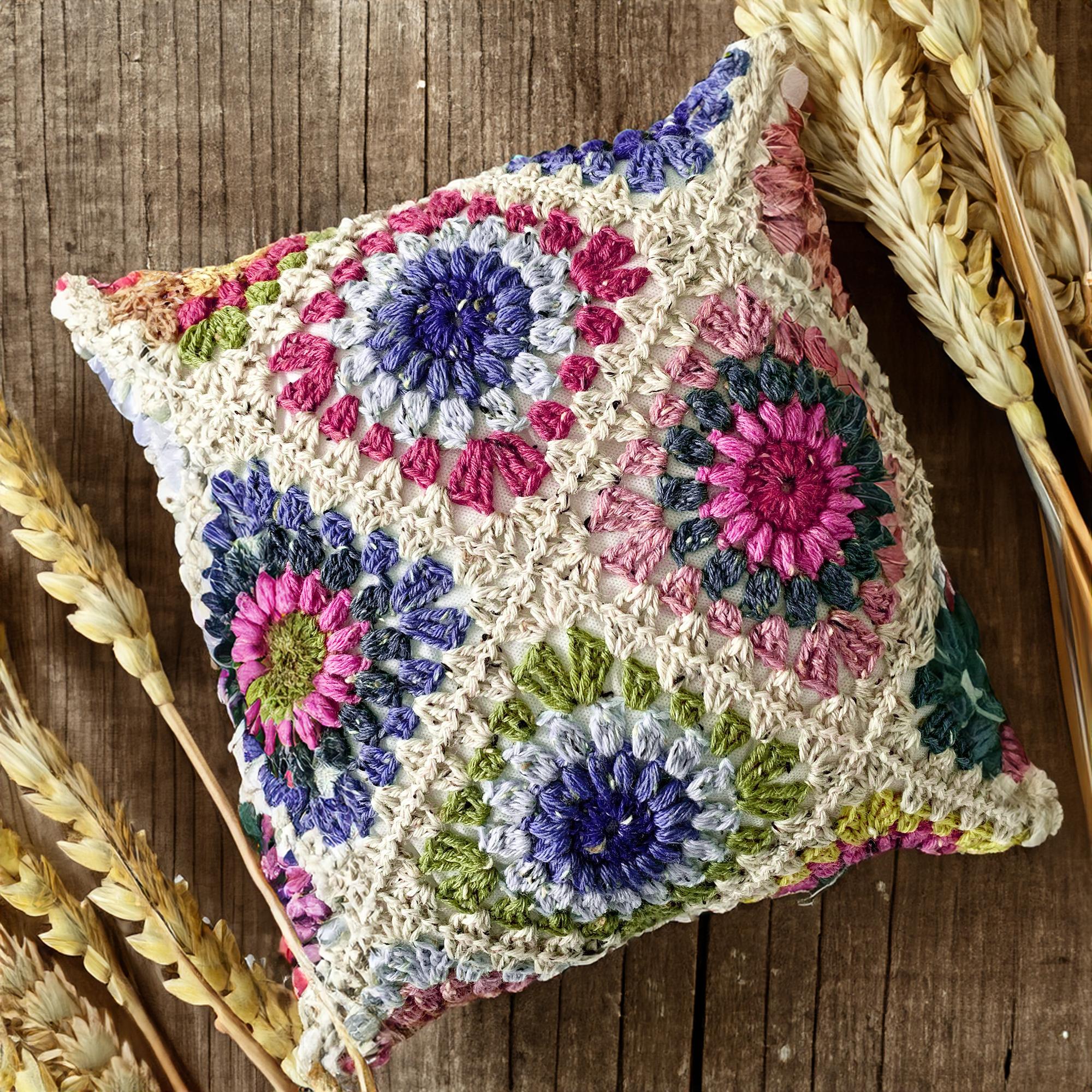 Blooming Granny Pillow Cover