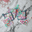 Kaleidoscope Colors Square Potholders