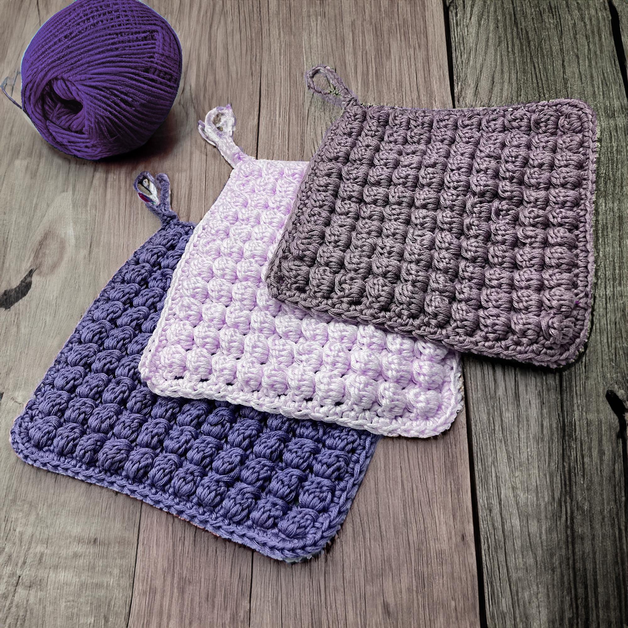Bubbly Puff Texture Potholders – MON CROCHET