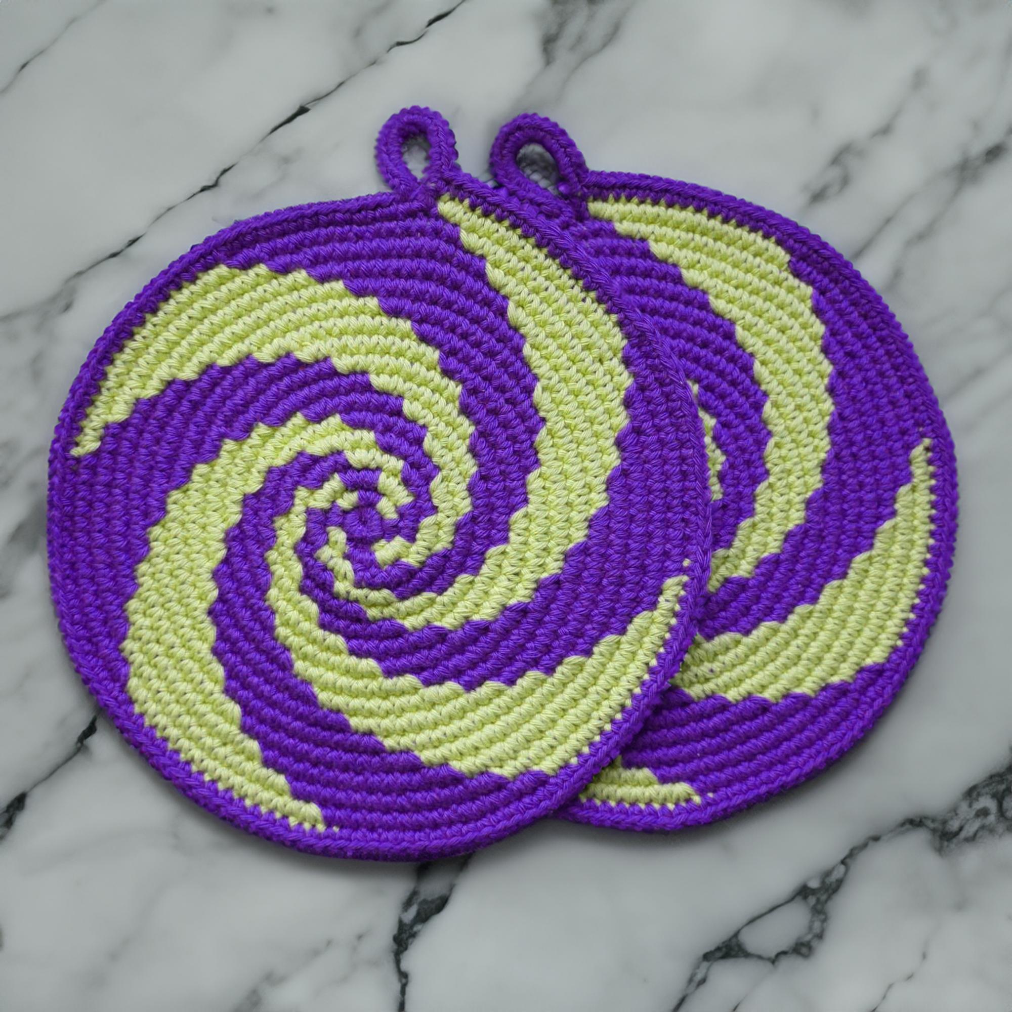 Swirl A Coaster Potholders