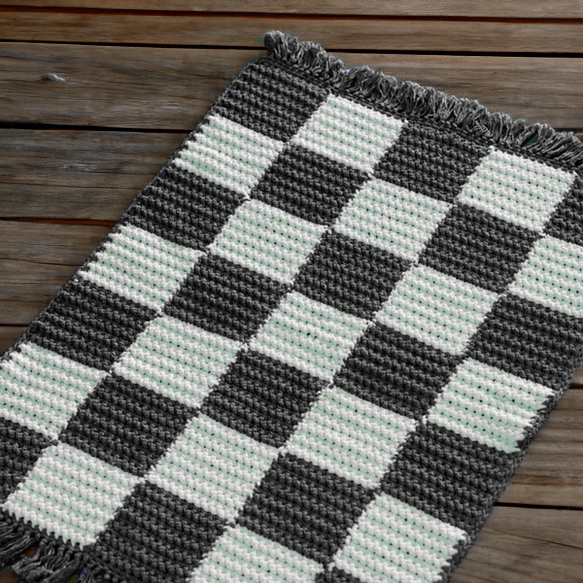 Nautical Checkered Floor Mat