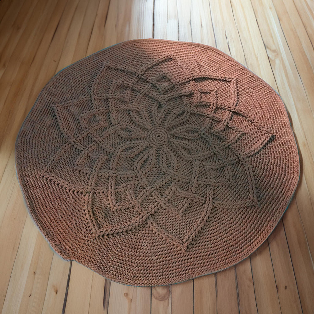 Starburst Coffee Round Rug – MON CROCHET