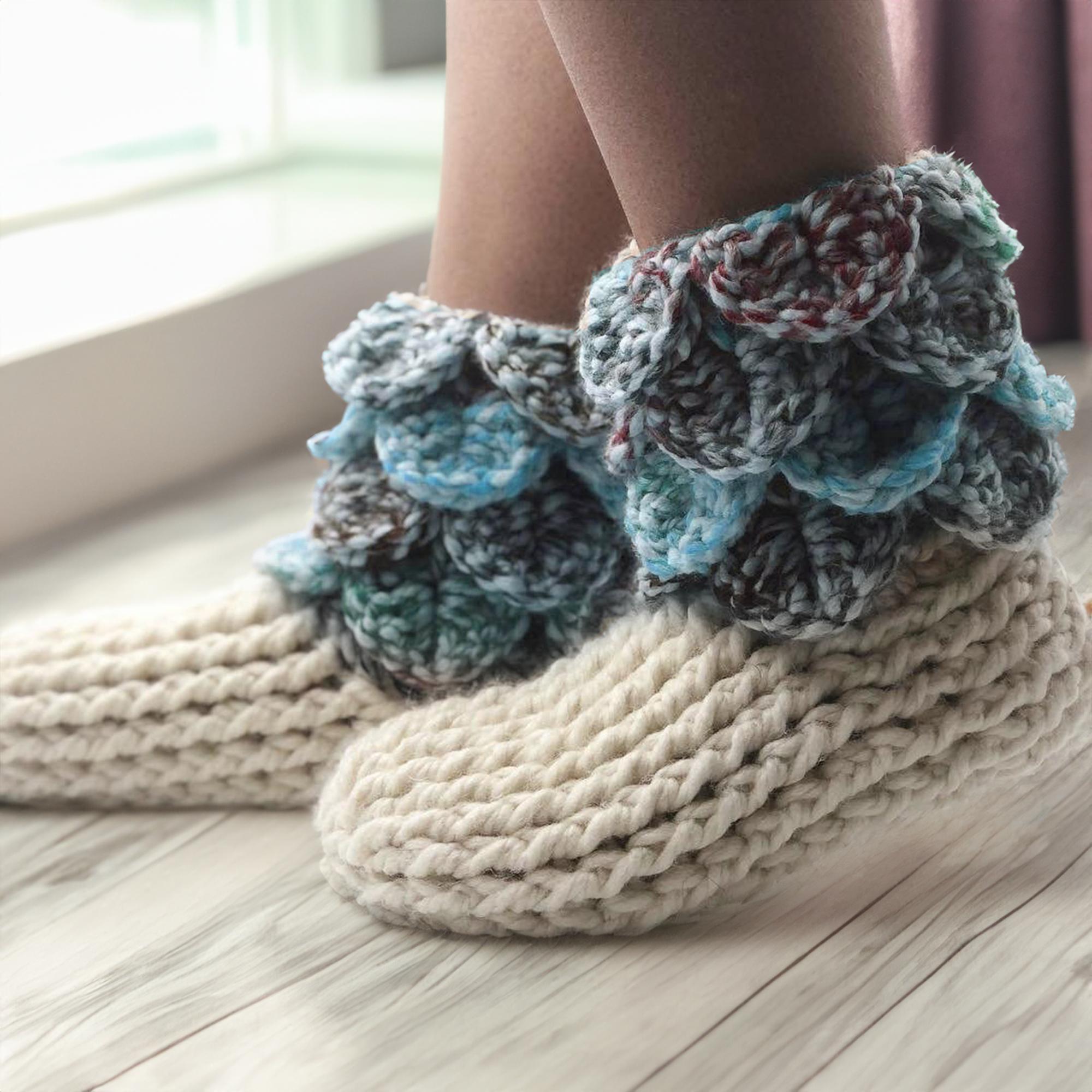 Puffy Cable Layered Shell Socks