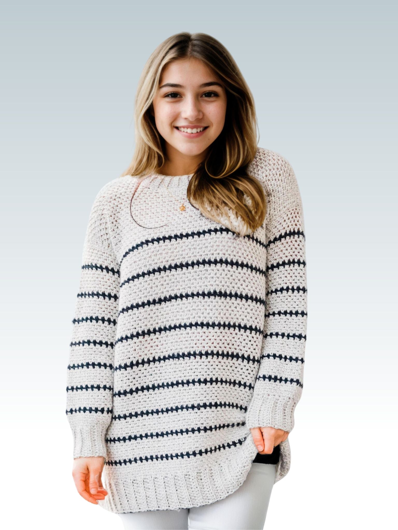 Nautical Stripe Crewneck Sweater