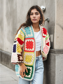 Prism Patchwork Colorful Cardigan