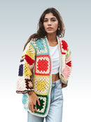 Prism Patchwork Colorful Cardigan