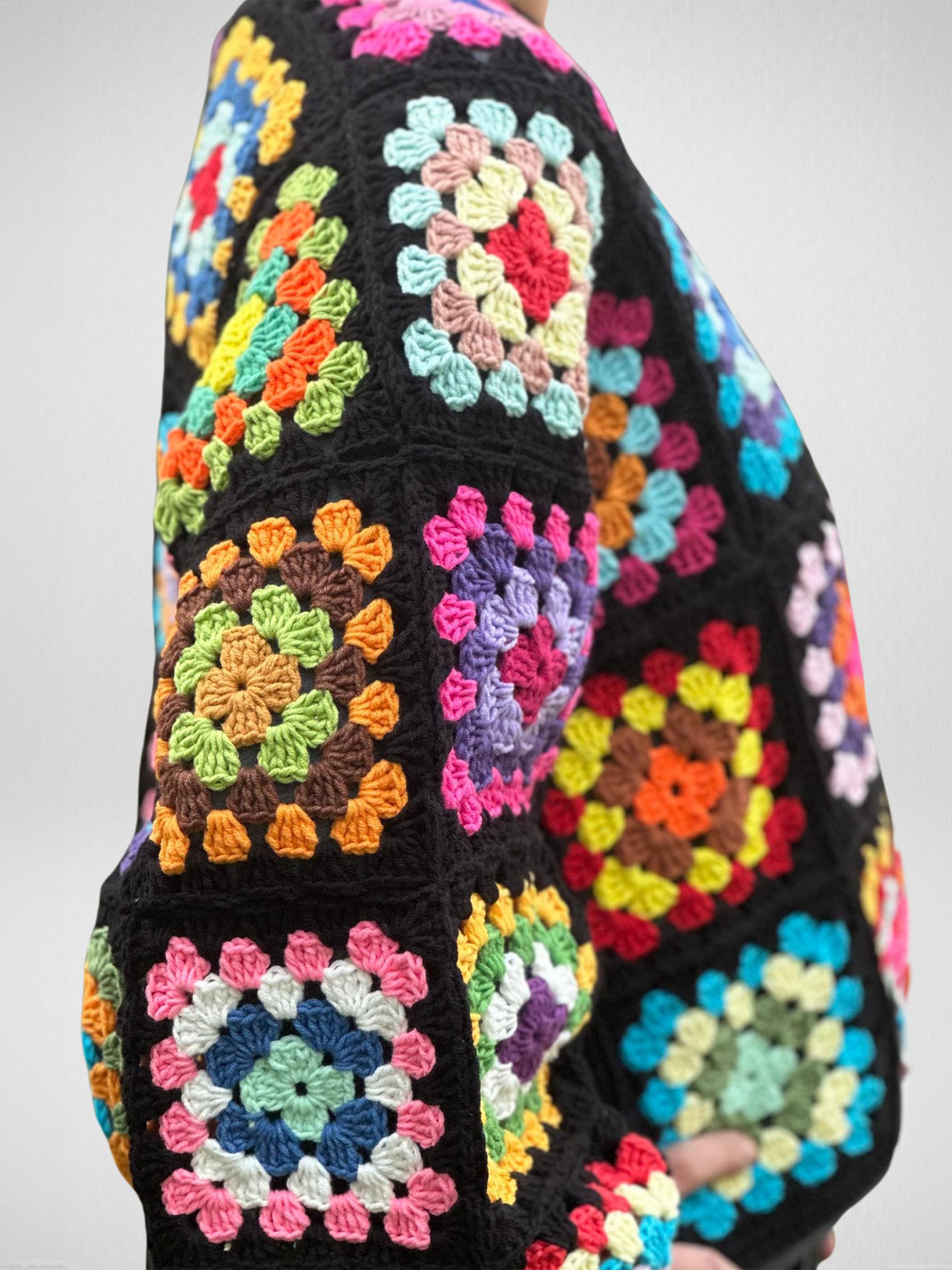 Vibrant Granny Blossom Cardigan