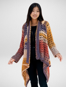 Pixelated Cascade Granny Cardigan