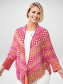 Variegated Fringe Shawl Cardigan