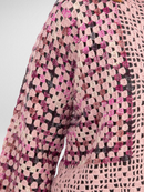 Gradient Pink Lattice Cardigan