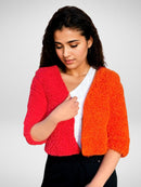 Fluffy Shag Block Cardigan