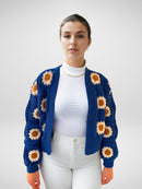 Royal Sunburst Patch Cardigan